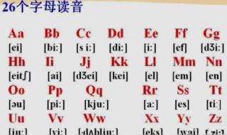 英语26个字母正确读音和书写